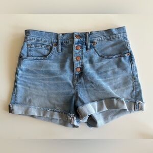 Madewell Light Wash Denim Shorts